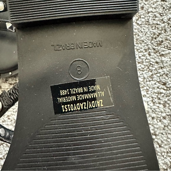 STEVE MADDEN 8 Black Stud Crystal Pearl Zaidy Sandals R $89 - Picture 8 of 8